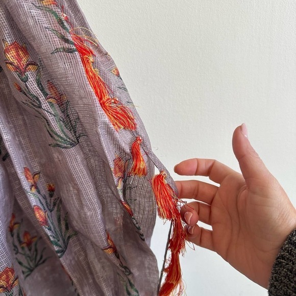 NWT Anthropologie Sachin & Babi Acacia Tasseled Blouse Top Brown Size Medium - Picture 14 of 14